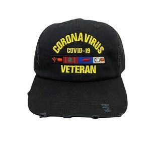 Coronavirus veteran COVID 19 Embroidered Adjustable Vintage Style Dad's Cap